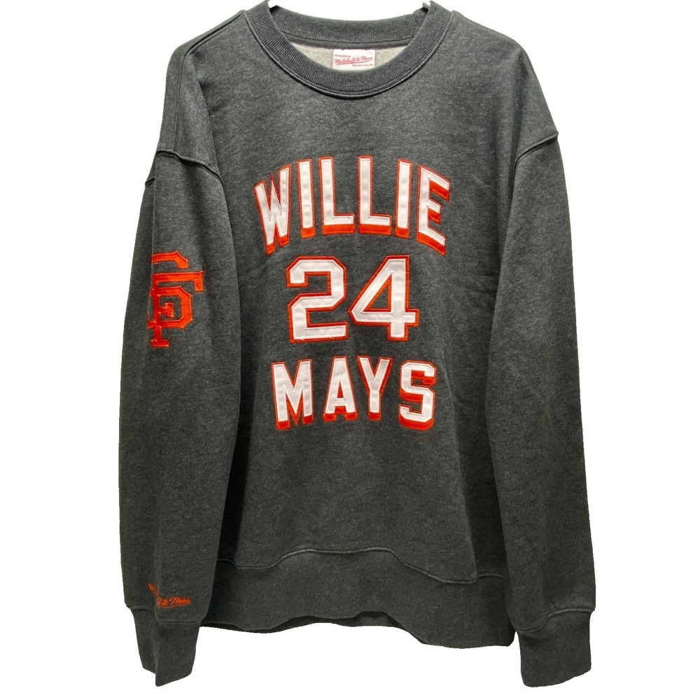 Willie Mays 41 MLB Sweatshirt L San Francisco Giants Vintage Baseball Logo M & N